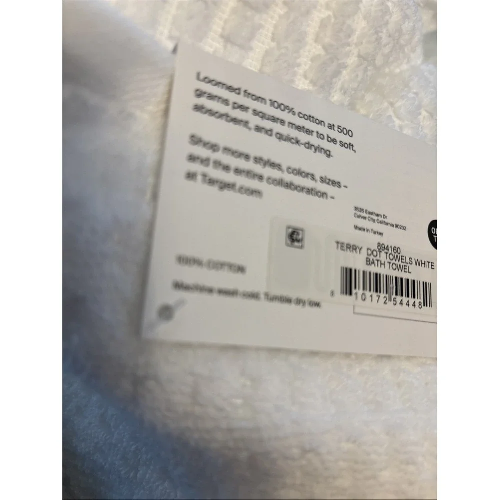 Parachute Bath Towel Terry Dot White - Target - Picture 7 of 7